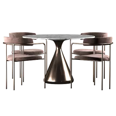 Stylish Lenox Dining Chair Set 3D model image 1 
