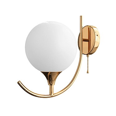 Elegant Gold Wall Sconce 3D model image 1 