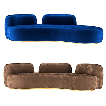Modern Tateyama Sofa: Secolo Elegance. 3D model image 1 