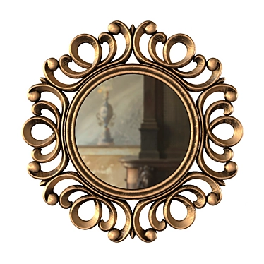 Italian Style Bronze Mirror 3D model image 1 