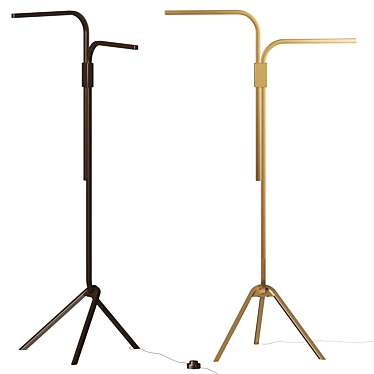 Modern LED Branch Floor Lamp 3D model image 1 