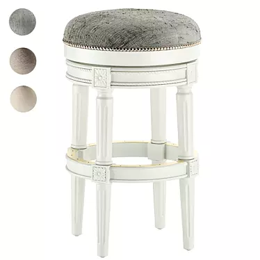 Erin Cream Swivel Barstool - Stylish and Versatile Seating 3D model image 1 