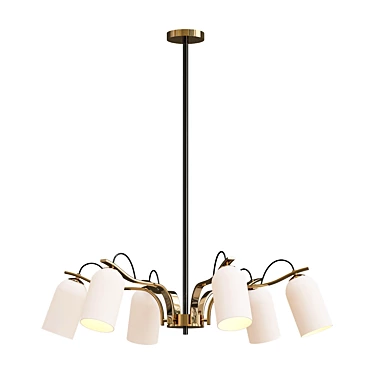 Elegant Grover Pendant Chandelier 3D model image 1 