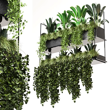 Metal Box Hanging Plants 3D model image 1 