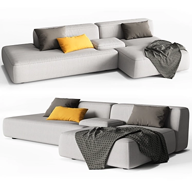 Italian LEMA Cloud: Stylish Sectional Sofa 3D model image 1 