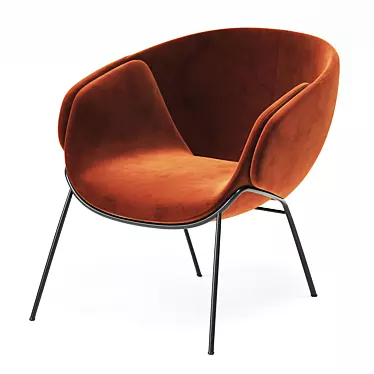 Anita Fabric Armchair - Elegant Comfort 3D model image 1 