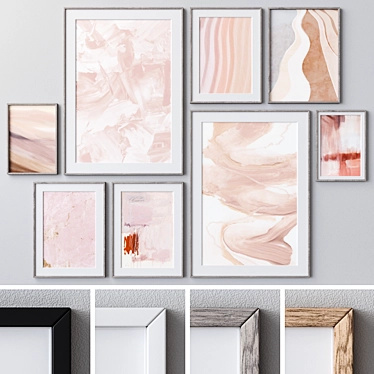 Elegant Wall Art Set 1732 3D model image 1 