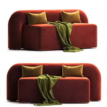 Artu Moss Sofa: Modern, Stylish & Comfortable 3D model image 1 