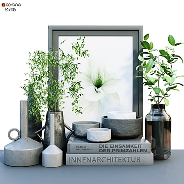 252-Piece Interior Decor Set 3D model image 1 