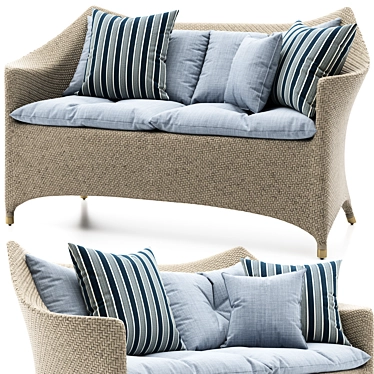 AMARI VITA 2-Seat Sofa: Sleek & Stylish 3D model image 1 