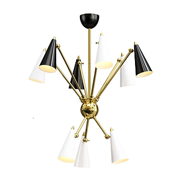 Elegant Millimeter Moxie Chandelier 3D model image 1 