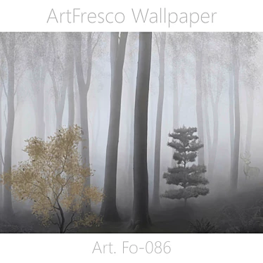 Forest Fresco Wallpaper - Custom Seamless Art 3D model image 1 