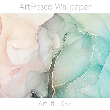 Seamless Designer Wallpaper: ArtFresco Fluid Collection 3D model image 1 