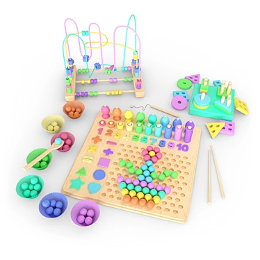 Title: Interactive Montessori Learning Toys 3D model image 1 