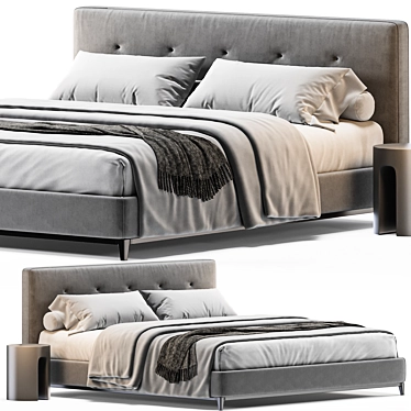 Nuvo Bed: Stylish Furniture for Modern Homes 3D model image 1 