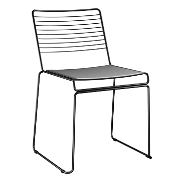 Danny Chair: Stylish Black Stool 3D model image 1 