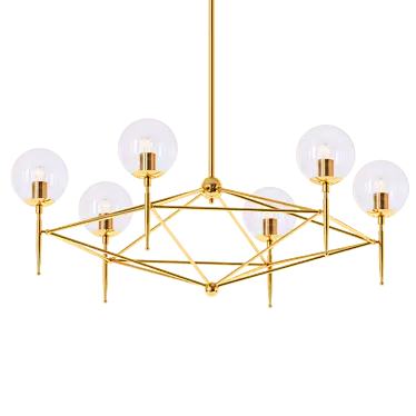 Ivy Bronx Eastbourne 6-Light Chandelier 3D model image 1 