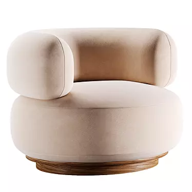 Split Armchair: Stylish and Functional 3D model image 1 