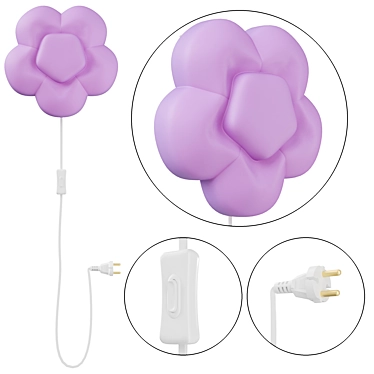 Ikea Upplist Wall Lamp - Elegant Lilac Blossom 3D model image 1 