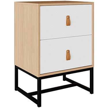 Sleek Andeana Bedside Table 3D model image 1 