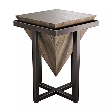 Gatti Metal Pyramid End Table 3D model image 1 