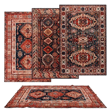 Versatile Rug Set: 6 Designs 3D model image 1 