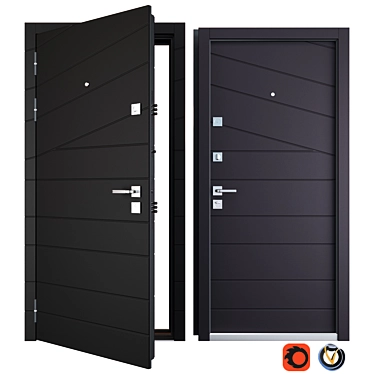 Armada Favorit: Premium Metal Entrance Door 3D model image 1 