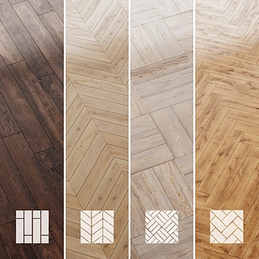 Wood floor Oak Larch Set 7