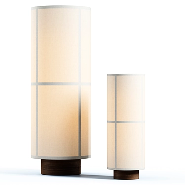 Modern Hashira Table Lamp Set 3D model image 1 