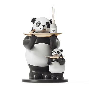 Adorable Panda Figurine for 3D Modeling 3D model image 1 