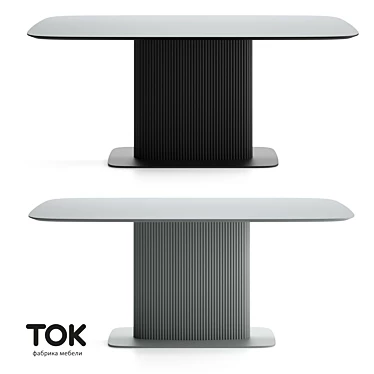 Velvet Flanged Table: Innovative Materials, Stylish Design 3D model image 1 