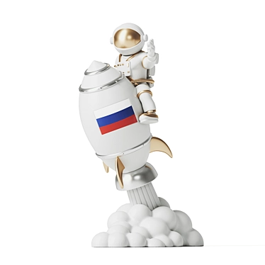Cosmic Explorer Rocket: 3D Model 3D model image 1 