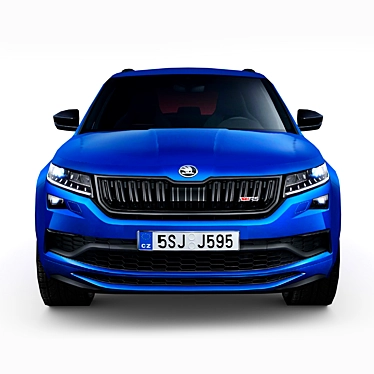 Sleek Skoda Kodiaq RS 2019: High-quality Low Poly Model 3D model image 1 