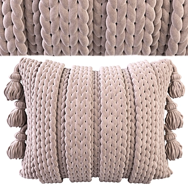 Cozy Knit Pillows 3D model image 1 