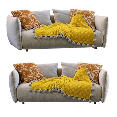 Modern Minimalist Meridiani Sofa "SCOTT 3D model image 1 
