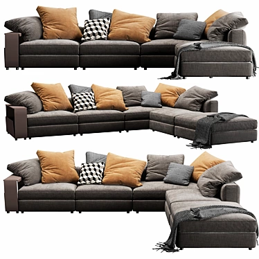 Flexform Harper Sleek Sectional 3D model image 1 