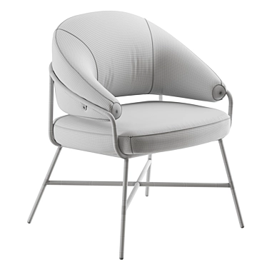 Elegant Adele Velvet Armchair 3D model image 1 