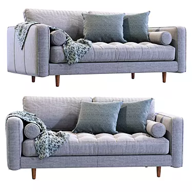 Sleek Sven Sofa: Modern Comfort for Every Home 3D model image 1 