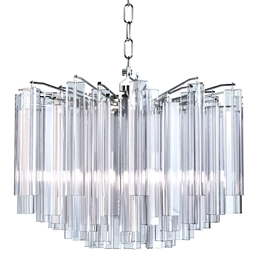 Handcrafted Triangular Chandelier 3D model image 1 