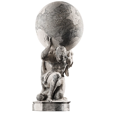 Mighty Hercules Globe Statue 3D model image 1 