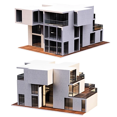  Modern Luxury Villa: Detailed Elements & High-Quality Textures 3D model image 1 
