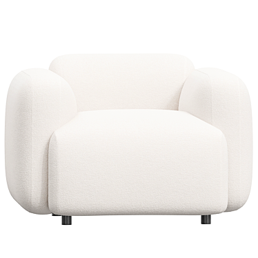 Sleek Swell Armchair: Modern Comfort 3D model image 1 