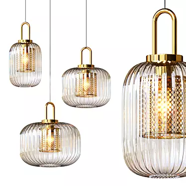 Elegant Frist Pendant Light 3D model image 1 