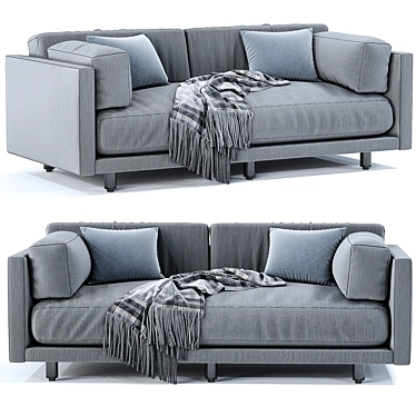Modern 82" Sunday Sofa by Blu Dot 3D model image 1 