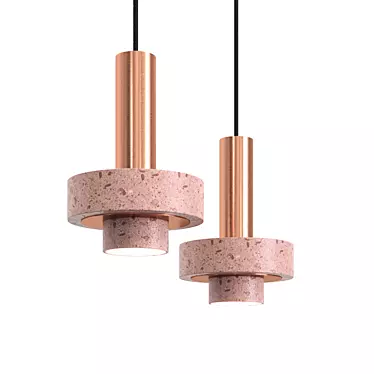Title: Rosa and Copper Ambra Lighting 3D model image 1 