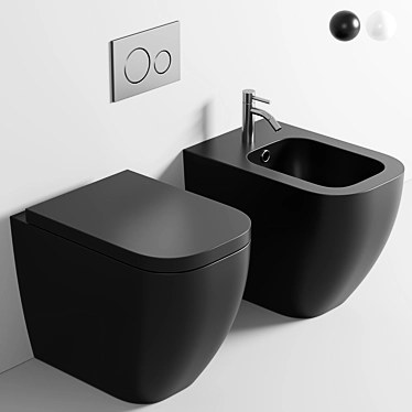 Galassia Meg11 Pro Floorstanding WC: Elegant and Reliable 3D model image 1 