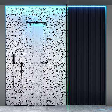 Elegant Terrazzo Shower: CRN Version 3D model image 1 