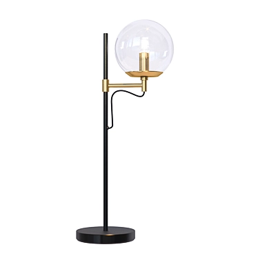 Elegant Metal Table Lamp 3D model image 1 
