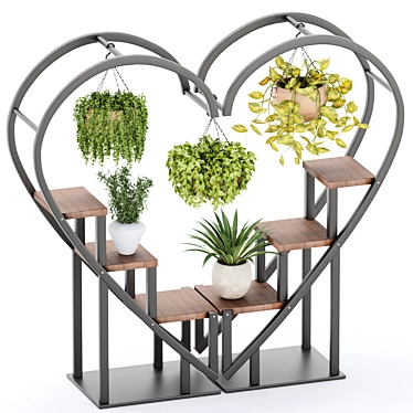 Elegant Indoor Plant Stand - Unique & Stylish 3D model image 1 