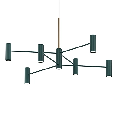 Elegant Modo Luce Black Chandelier 3D model image 1 